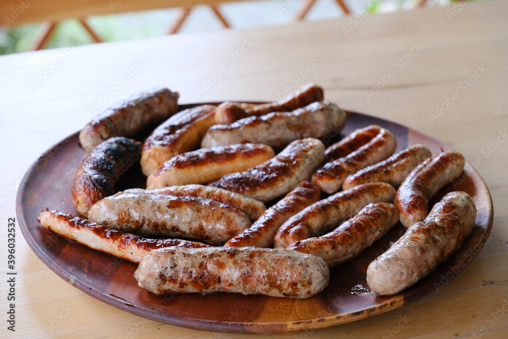Sausages grilled
