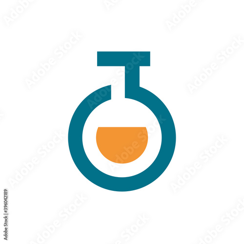 Lab logo design, laboratory glass icon, abstract labs symbol - Vector