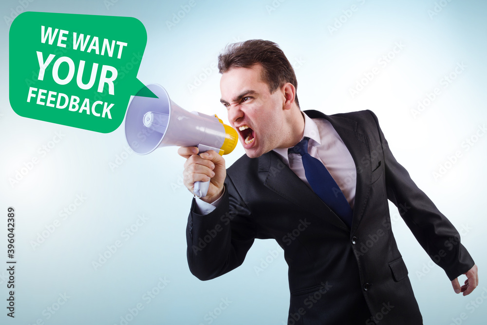 Concept of receiving feedback from customers Concept of receiving feedback from customers