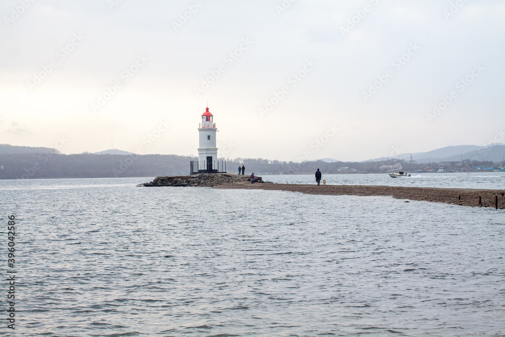 Landscape with a path to Vladivostok's Lighthouse Landscape with a path to Vladivostok's Lighthouse
