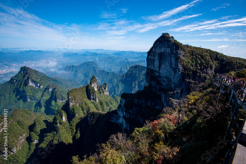 Beautiful landscape of Tianmen mountain national park, Hunan province, Zhangjiajie, China