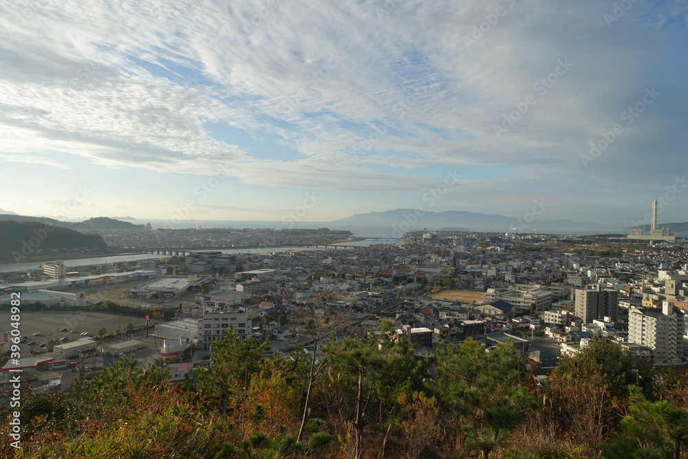 Fototapeta premium 兵庫県赤穂市の雄鷹台山の美しい景色
