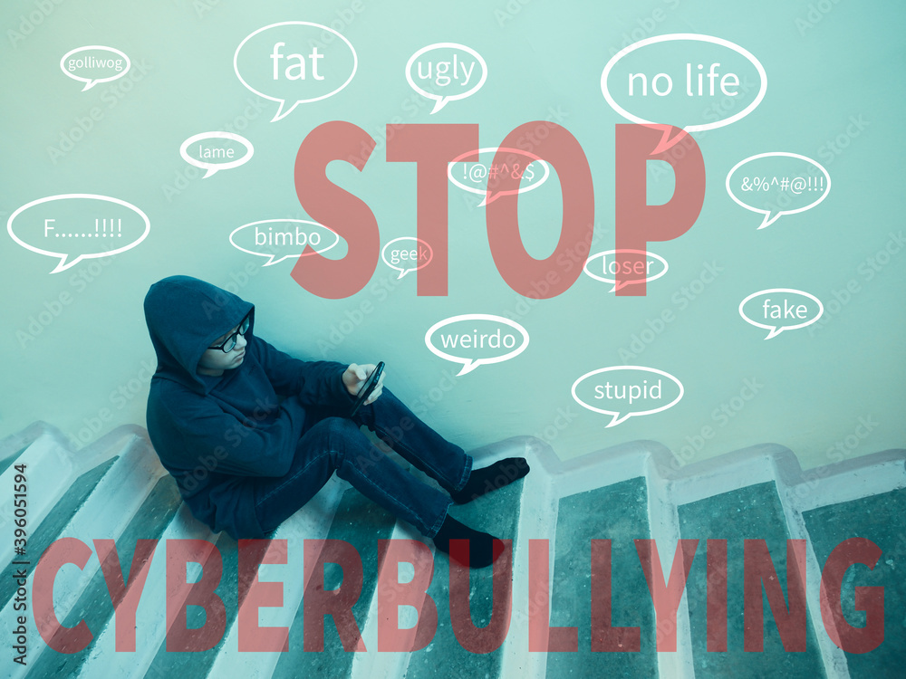 Foto de Types of harassment against teenagers in cyber space. Cyber