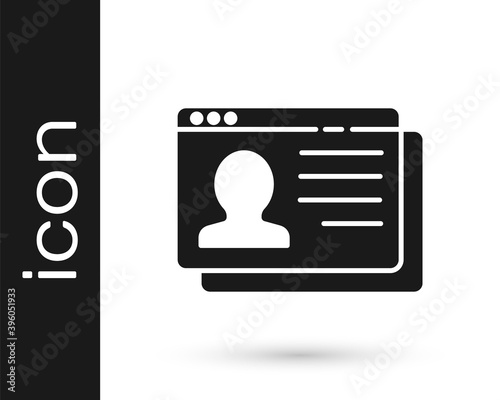 Grey Resume icon isolated on white background. CV application. Searching professional staff. Analyzing personnel resume. Vector.