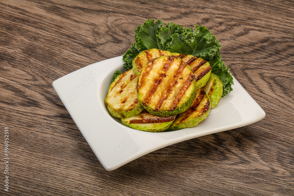 Vegan cuisine Grilled zucchini slices Vegan cuisine Grilled zucchini slices