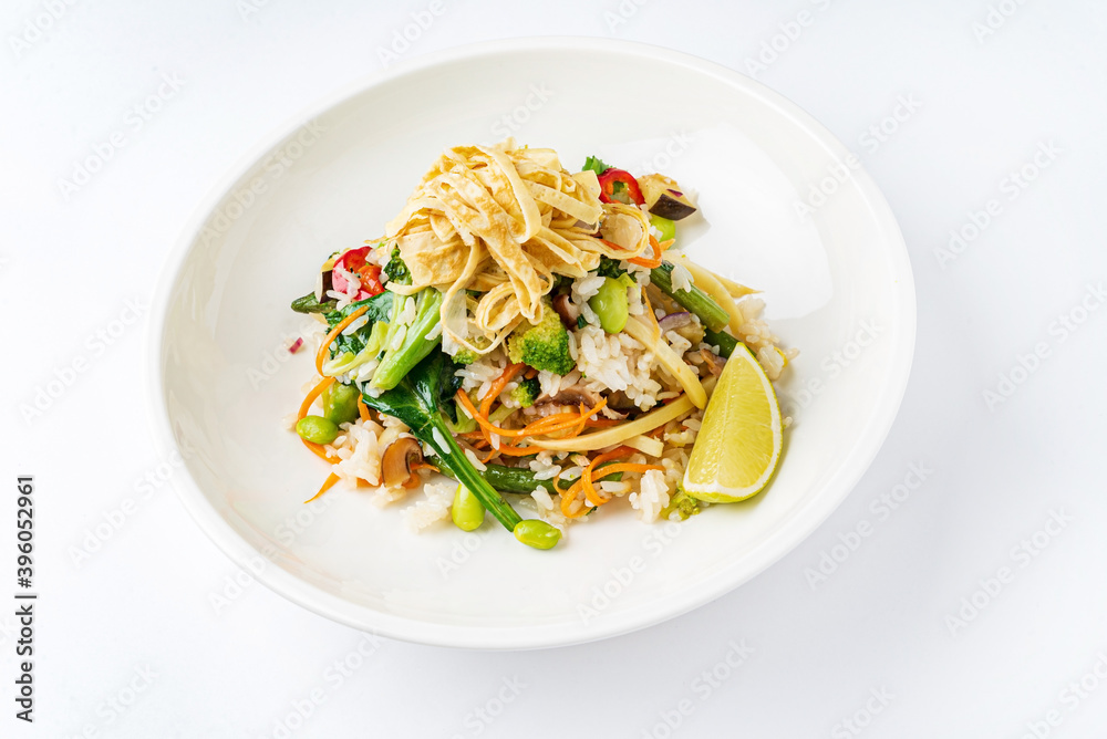 fried rice with meat and vegetables fried rice with meat and vegetables