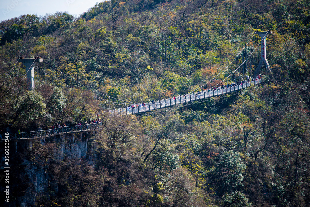 Beautiful landscape of Tianmen mountain national park, Hunan province, Zhangjiajie, China