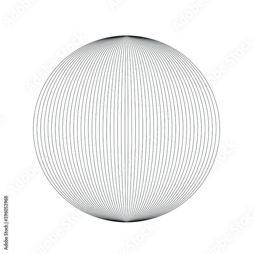 Circle lines . Vector Illustration .Technology round Logo . Design Globe element . Abstract Geometric shape . Spirograph