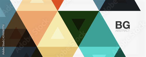 Mosaic triangle pattern abstract background for cover, banner, flyer and poster and other template