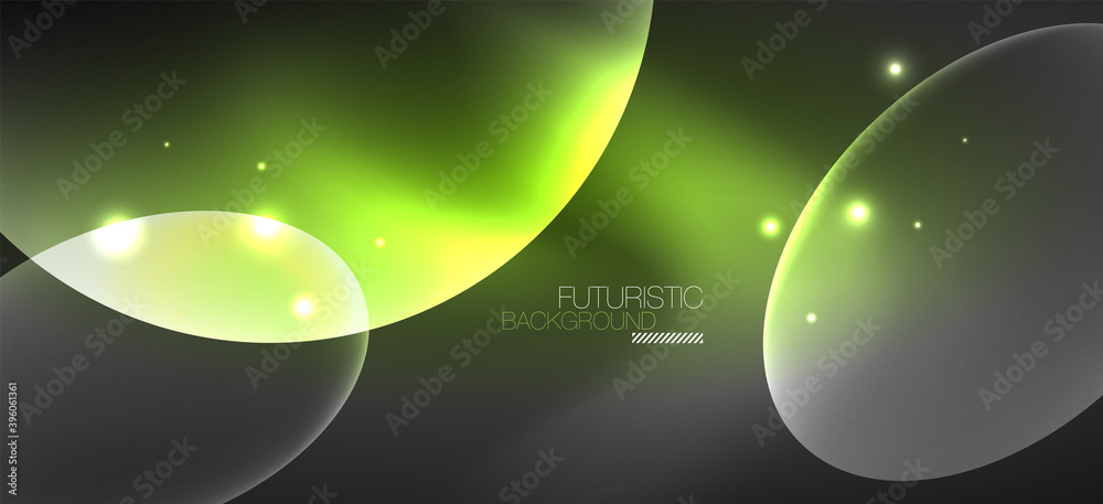 Neon ellipses abstract backgrounds. Shiny bright round shapes glowing in the dark. Vector futuristic illustrations for covers, banners, flyers and posters and other Neon ellipses abstract backgrounds. Shiny bright round shapes glowing in the dark. Vector futuristic illustrations for covers, banners, flyers and posters and other