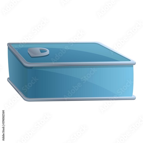 Dog food box icon. Cartoon of dog food box vector icon for web design isolated on white background