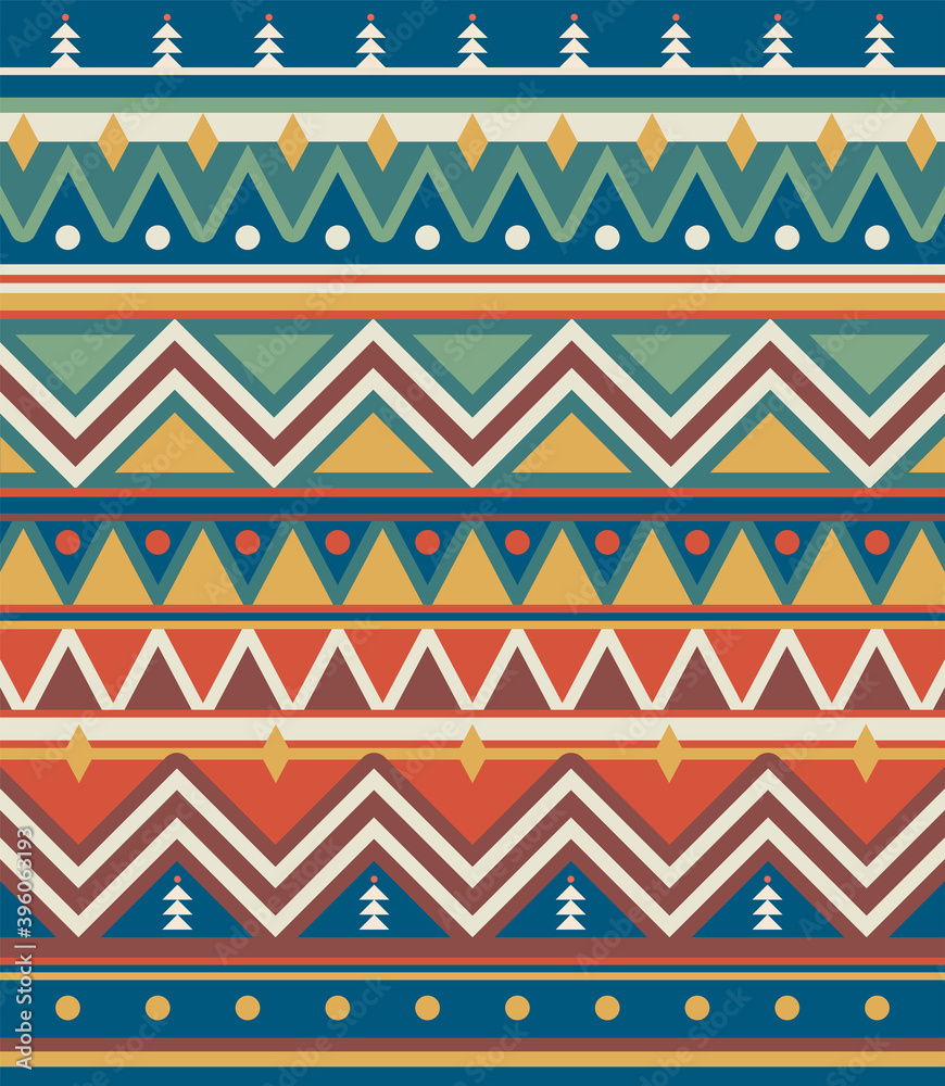 Retro geometric pattern design, Christmas style Retro geometric pattern design, Christmas style