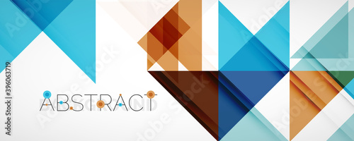 Set of vector triangle geometric backgrounds. Vector illustration for covers, banners, flyers and posters and other designs