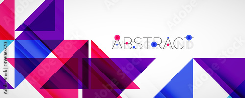 Set of vector triangle geometric backgrounds. Vector illustration for covers, banners, flyers and posters and other designs