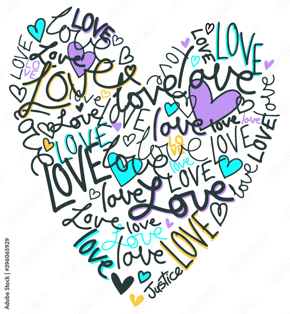 Love Typography Pictures vector illustration for t shirt