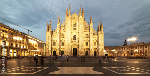Duomo di Milano Cathedral in Duomo Square. Milano, Italy.