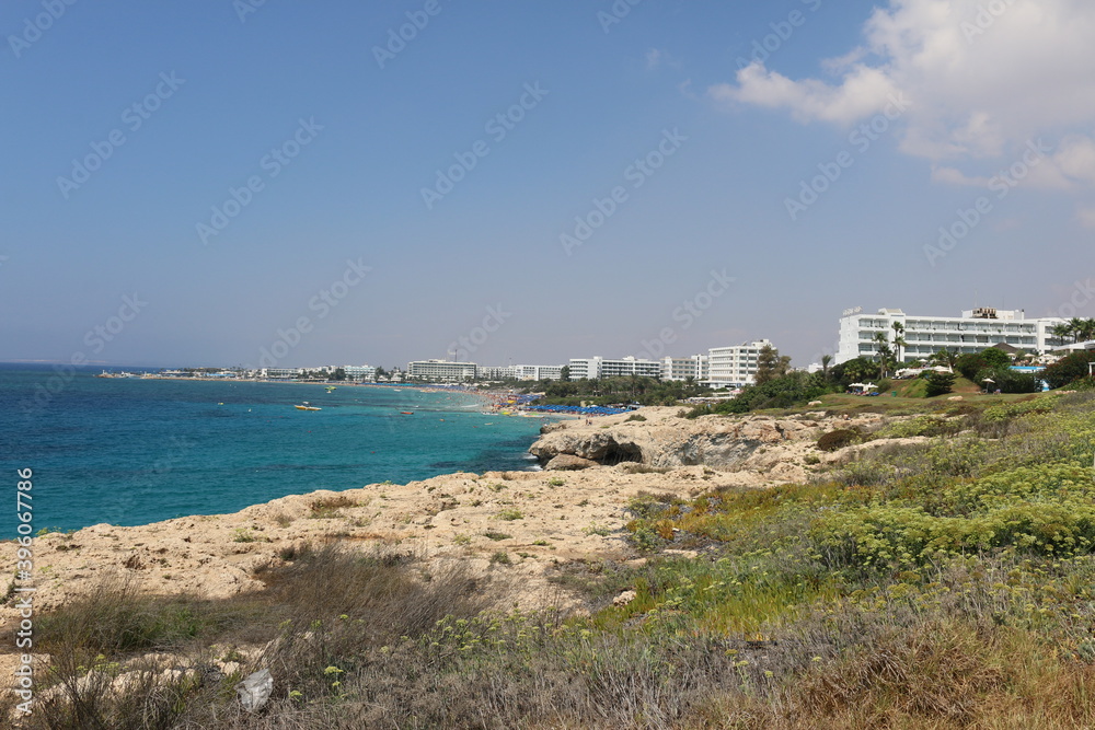 beautiful view of Pantachou beach in Ayia Napa, Cyprus