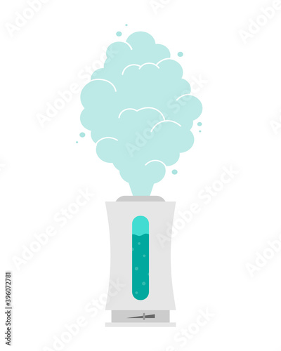 Humidifier microclimate for home vector flat illustration
