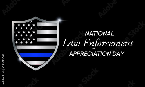 Vector illustration on the theme of National Law Enforcement appreciation day observed each year on January 9th across United States.
