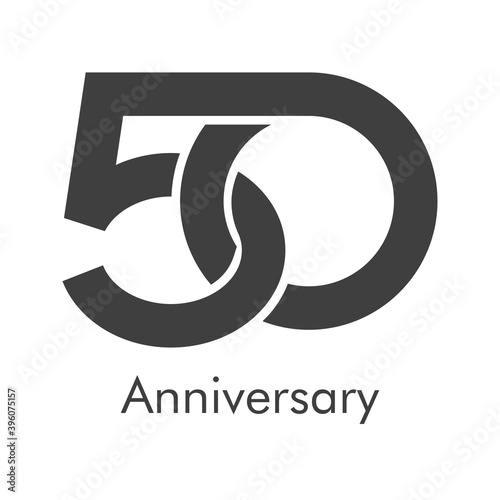 Logotipo 50 aniversario enlazado en circuito cerrado en color gris