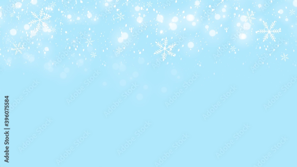 Abstract Backgrounds snowflakes on blue backgrounds in Christmas Holiday , illustration wallpaper