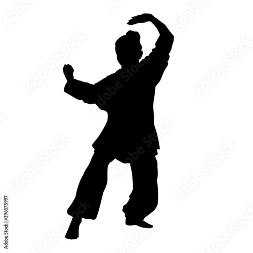 Silhouette of Silat Martial Arts