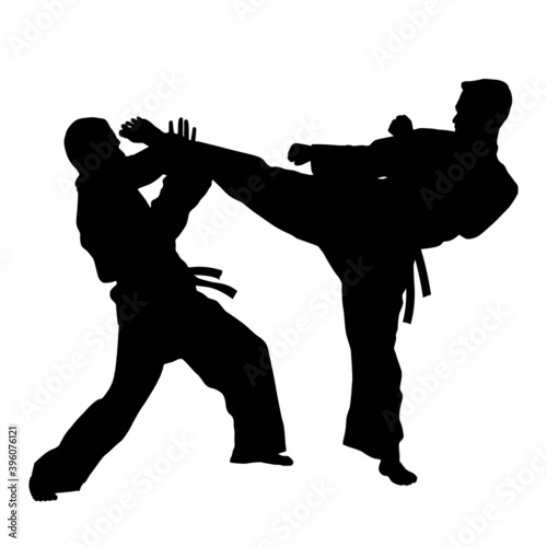 Silhouette of Silat Martial Arts