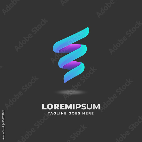 colorful gradient abstract swirl logo