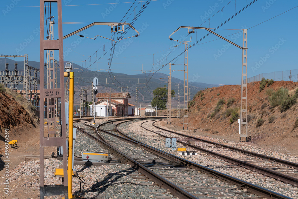 Fototapeta premium Railway line in southern Spain