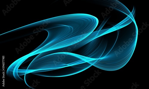 Color light blue abstract waves design 