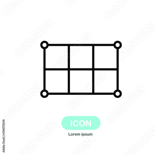 Crop perspective icon vector isolated on white background.