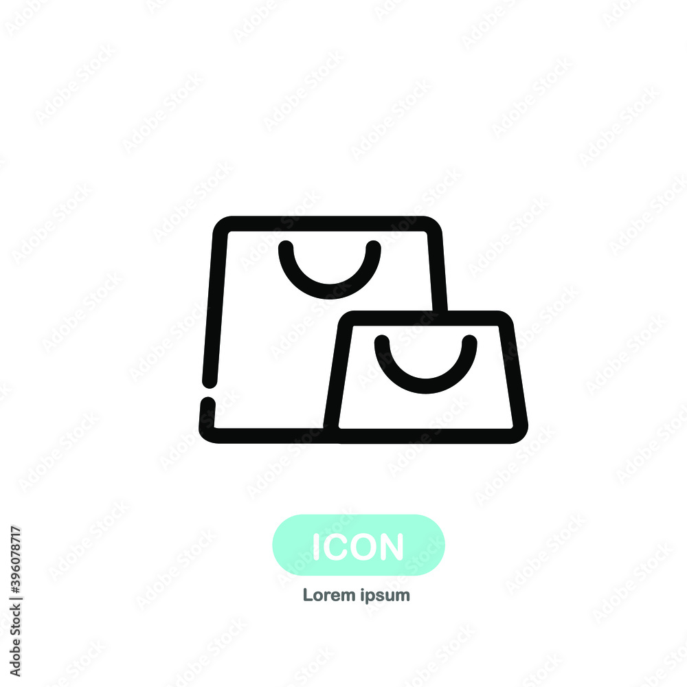 Shopping Bag icon vector isolated on white background. Shopping Bag icon vector isolated on white background.