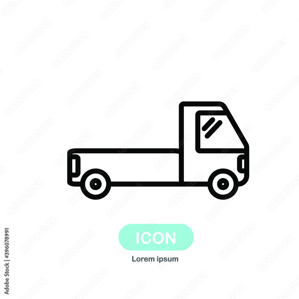 Truck Delivery icon vector isolated on white background. Truck Delivery icon vector isolated on white background.