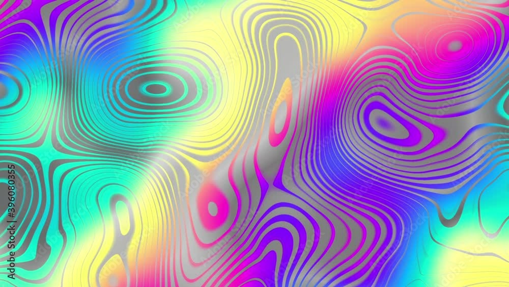 Moving random wavy texture. Psychedelic wavy animated abstract curved shapes. Looping footage. Moving random wavy texture. Psychedelic wavy animated abstract curved shapes. Looping footage.