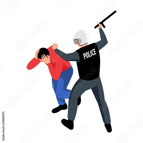 Police Isometric Icon