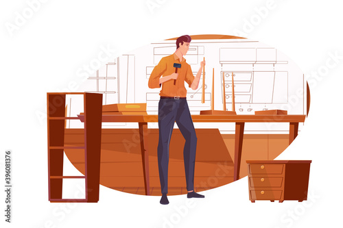 Carpenter Furniture Maker Composition