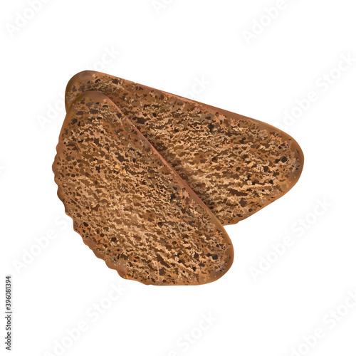 Black Bread Slices Composition