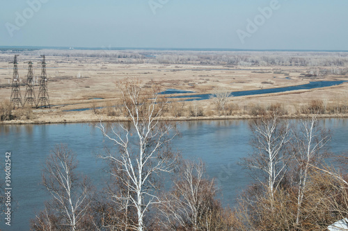river view, landscape, aerial view