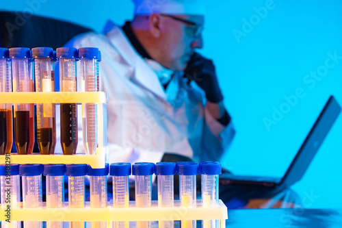 Blood samples in plastic tu...