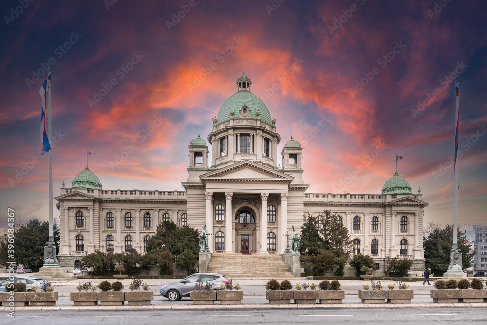 The building of The Assembly of the Republic of Serbia in  Belgrade city