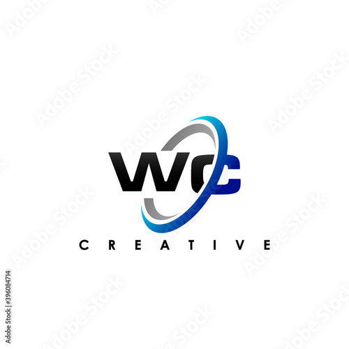 WC Letter Initial Logo Design Template Vector Illustration