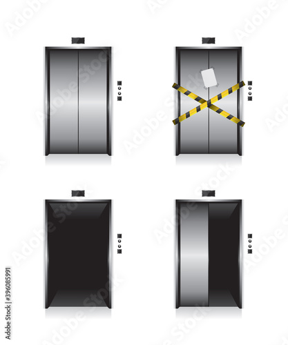 Elevator door illustration