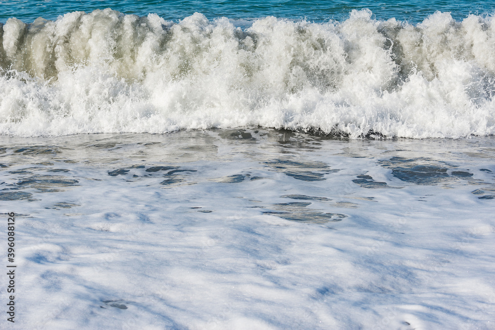 Obraz premium Wave of the water in the open sea.