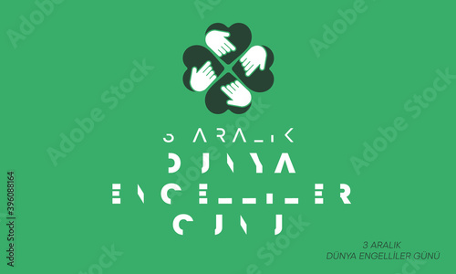 International Day of Persons with Disabilities, conjunction with dyslexia is spelled. Dyslexia concept. Alphabet letters on green background. Bill board design.