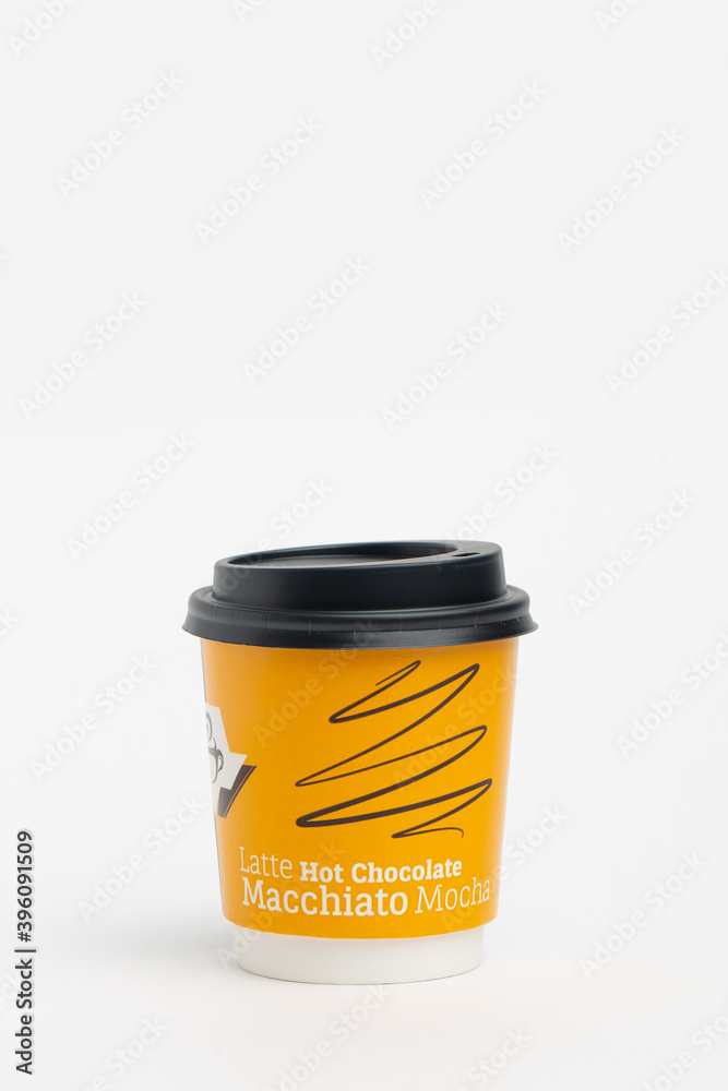 Coffee delivery concept, hot coffee to home or office Coffee delivery concept, hot coffee to home or office