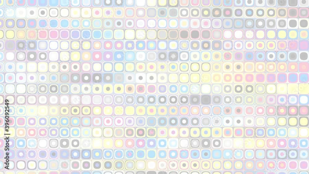 Transform from squares to circles. Seamless loop abstract motion background. Abstract mosaic footage. Transform from squares to circles. Seamless loop abstract motion background. Abstract mosaic footage.
