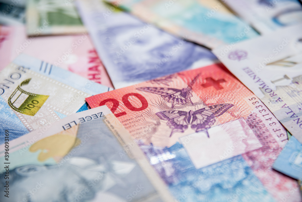 Paper money background of the different countries Paper money background of the different countries