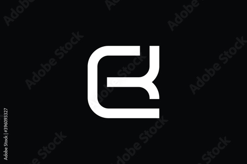 CR logo letter design on luxury background. RC logo monogram initials letter concept. CR icon logo design. RC elegant and Professional letter icon design on black background. C R RC CR