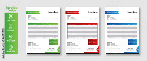 Business invoice form template, Invoice bill design template, Bill form business invoice and Office bill Design, minimal business invoice template vector design