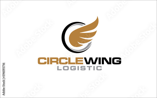 Illustration vector of wing express logistics and delivery company logo design